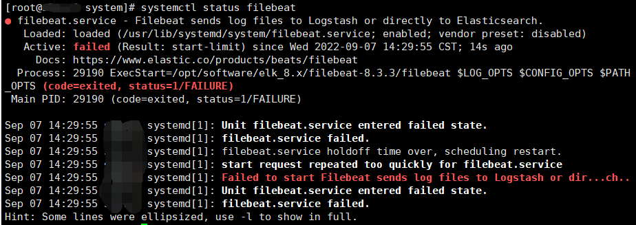 FileBeat自动关闭问题解决